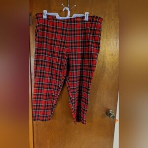 Women's plus size petite plaid pants